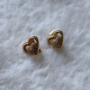 Christian Dior Heart Clip Earrings